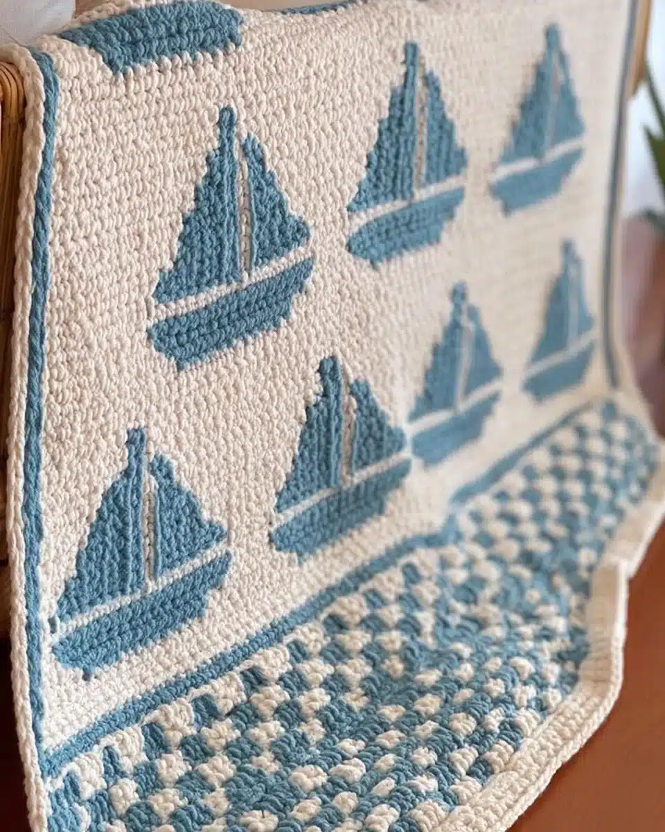 Sailboat Baby Blanket