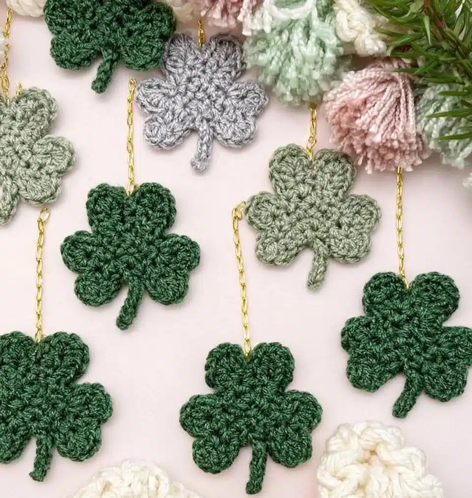 Free Shamrock Applique Crochet Pattern