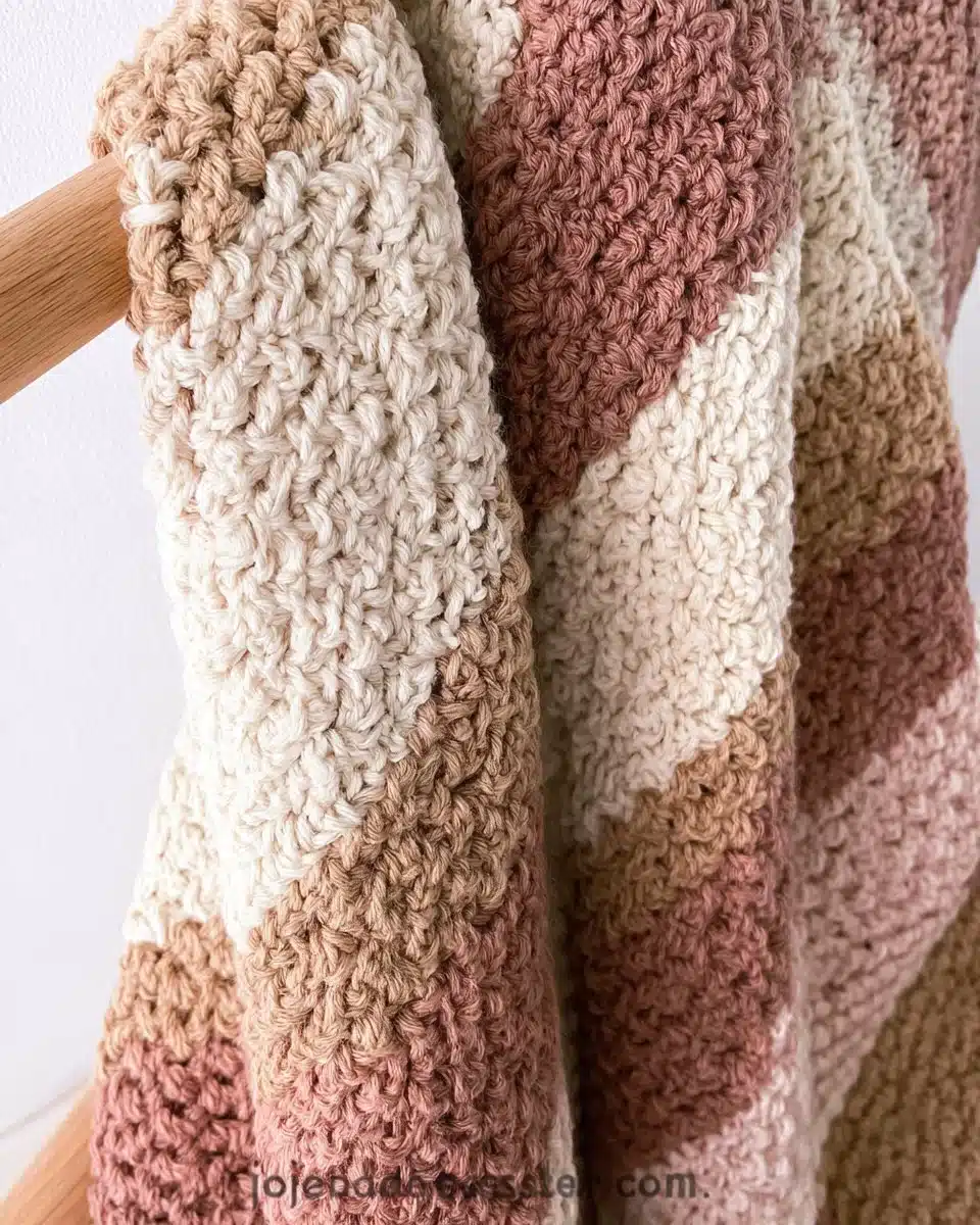 Crochet Striped Blanket